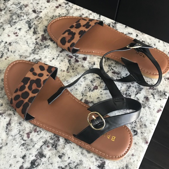 bamboo leopard sandals